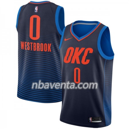 Camiseta Hombre Oklahoma City Thunder Russell Westbrook 0 Nike 2017-18 Navy Swingman Camiseta Hombre Oklahoma City Thunder Russell Westbrook 0 Nike 2017-18 Navy Swingman
